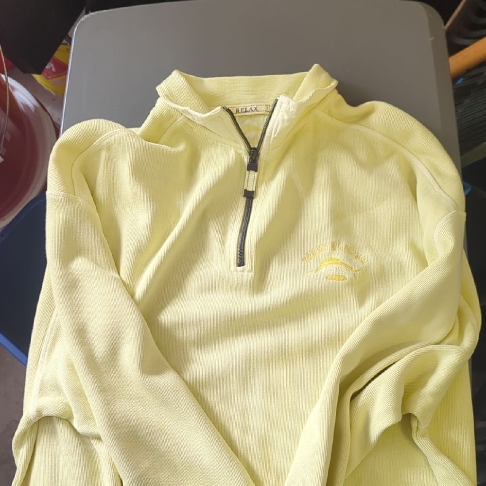 Tommy Bahama Yellow Lightweight Shirt Jacket